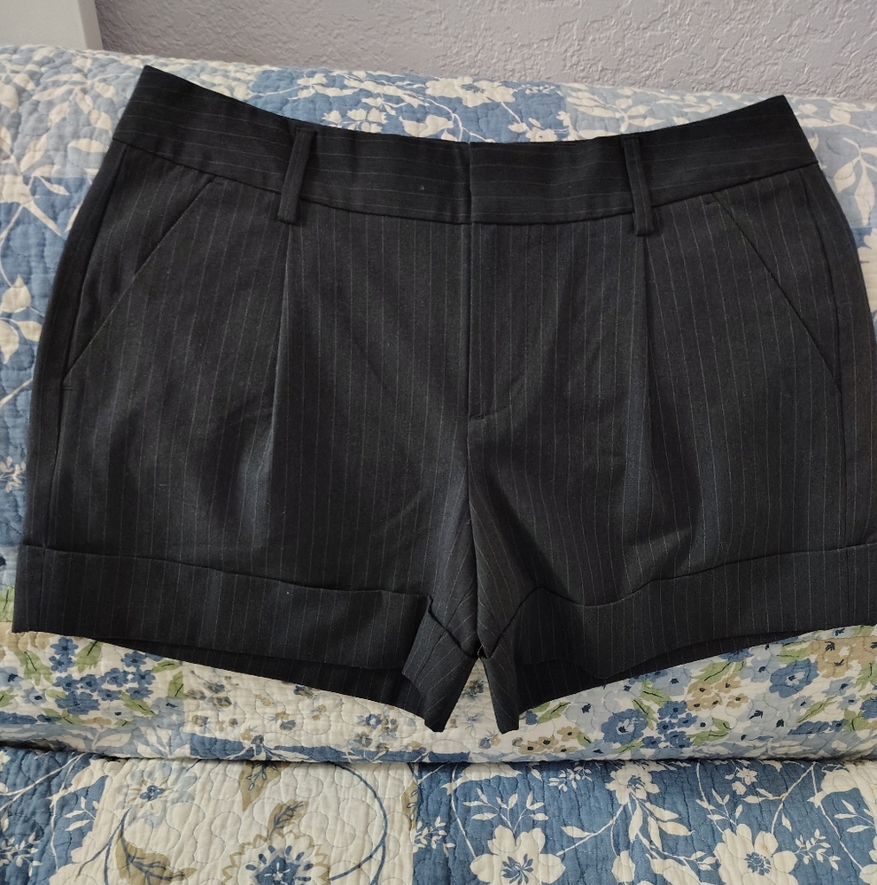 GAP Black Bermuda Shorts Tailored Pinstripe Design